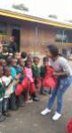 Elethu Themba Public School, Simphiwe handing out new school shoes